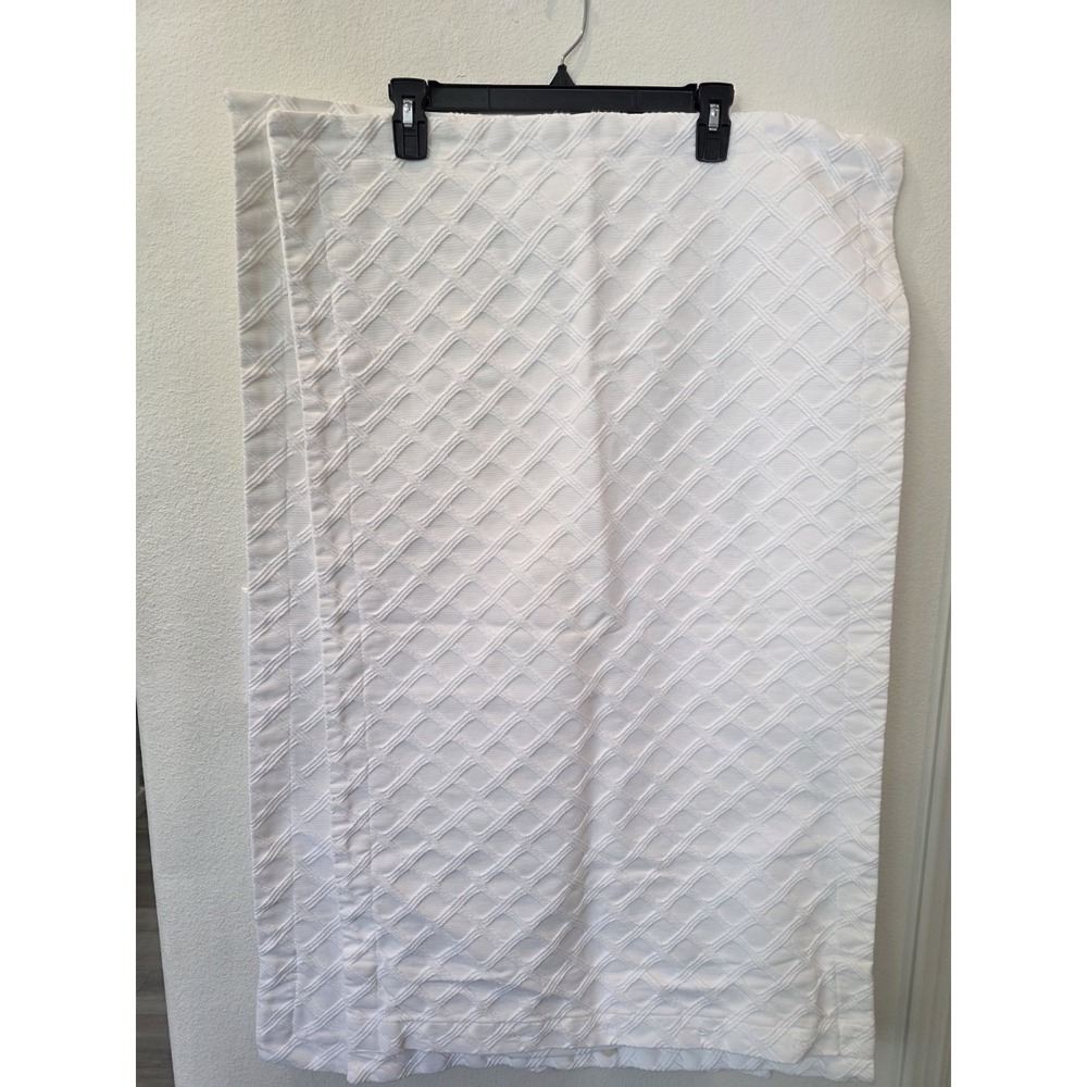 L.RALPH LAUREN GEORGICA GARDEN WHITE LATTICE KING SHAM(2) LikeNew 22"×36" COTTON